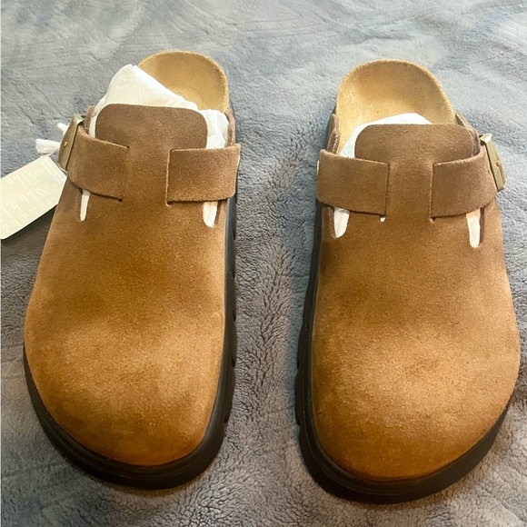 🔥 Birkenstock Boston Chunky Suede Leather Platform Clog - Picture 5 of 9